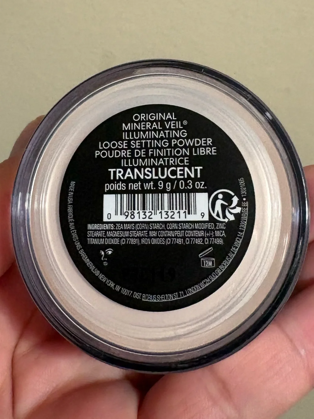bareMinerals ORIGINAL MINERAL VEIL Translucent Illuminating Loose Setting Powder